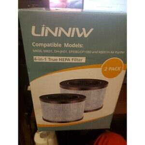 4 in 1 True HEPA Replacement Filter - Linniw - 2 pack - MK06, MK01, MJ001H etc.